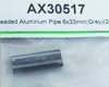 Axial スレッテッドパイプ 6x33mm グレー[AX30517]