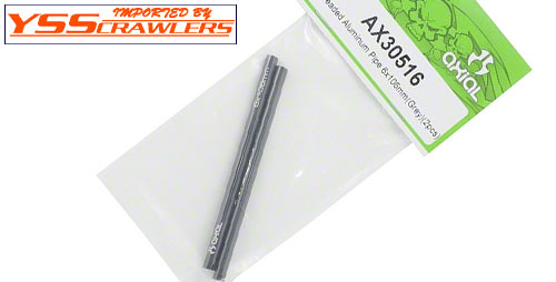 Axial Threaded Aluminum Pipe 6x106mm Gray