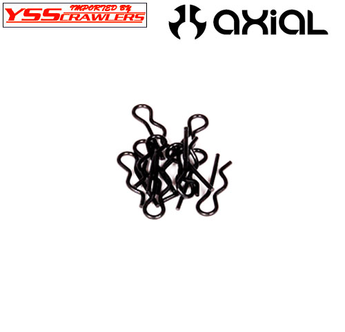 Axial 6mm Body clip (Black) (10pcs)