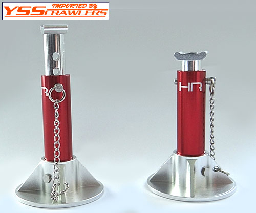 Hot Racing Red Scale Look Aluminum Jack Stands