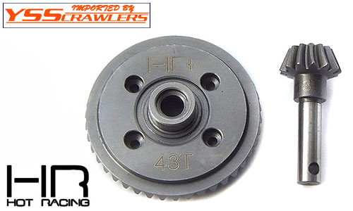 Hot Racing 43T/13T Spiral Diff Bevel Gear set for SCX10, Wraith, Ridge Crest, EXO!