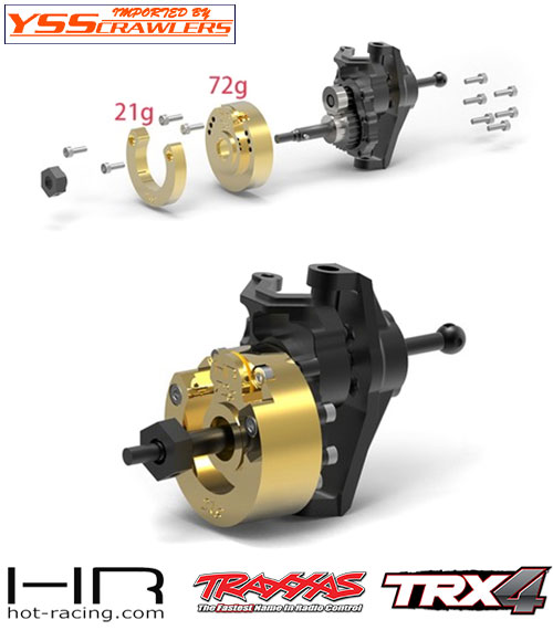 HR Ultimate Modular Brass Front Portal Knuckle Weight Kit for TRX-4