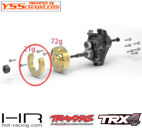 HR 21g Modular Brass Outer Knuckle Weight for Traxxas TRX-4
