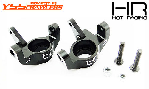 Hot Racing Alum HC Carbon Steering Knuckle for Wraith!