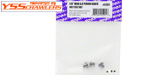Mod 0.6 Aluminum Pinion Gear Set: 14T/15T/16T