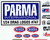 Parma 1/24 ドラッグ ロゴ スポンサー ステッカー Parma 1/24 ドラッグ ロゴ スポンサー ステッカー