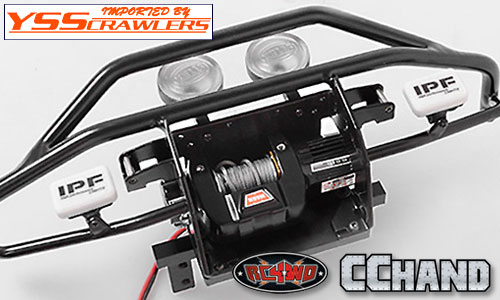 RC4WD Rough Stuff Metal Front Bumper for RC4WD Trail Finder 2 (Hella Round and IPF Square Lights)