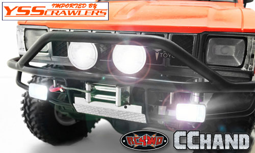 RC4WD Rough Stuff Metal Front Bumper for RC4WD Trail Finder 2 (Hella Round and IPF Square Lights)