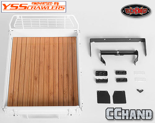 RC4WD Kober Rear Bed w/Tire Holder & Mud Flaps for RC4WD TF2 LWB Toyota LC70 (White)