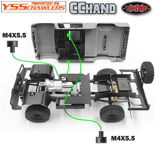RC4WD Quick Release Body Mounts for 1985 Toyota 4Runner Hard Body