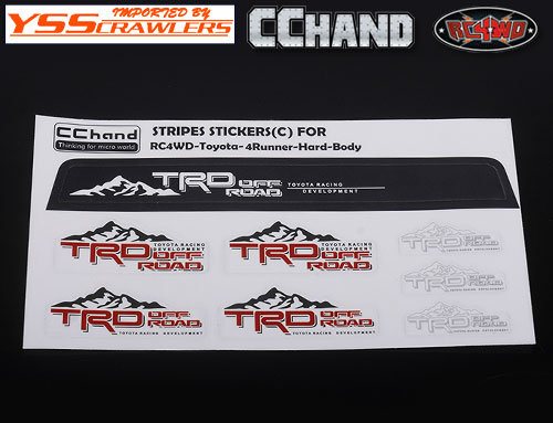 RC4WD Front Windshield Decals for 1985 Toyota 4Runner Hard Body