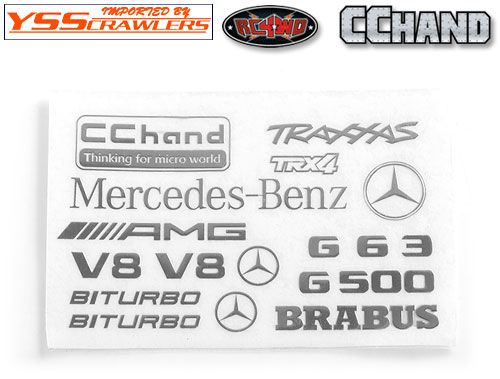 Steel Logo Decal Sheet for Traxxas TRX-4 Mercedes-Benz G-500