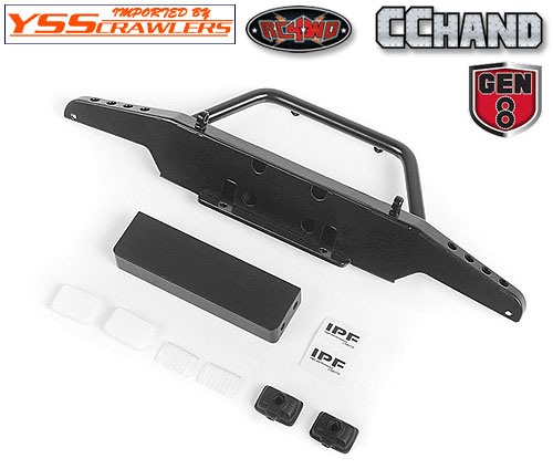Steel Stinger Front Winch Bumper w/ IPF Lights for Redcat GEN8 Scout II 1/10 Scale Crawler