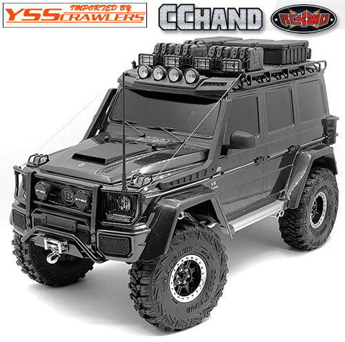 RC4WD Command Roof Rack w/ Diamond Plate & 2x Square Lights for Traxxas TRX-4 Mercedes-Benz G-500 (Style A)