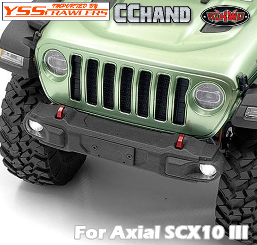 RC4WD OEM Front Bumper w/ License Plate Holder for Axial 1/10 SCX10 III Jeep JLU Wrangler