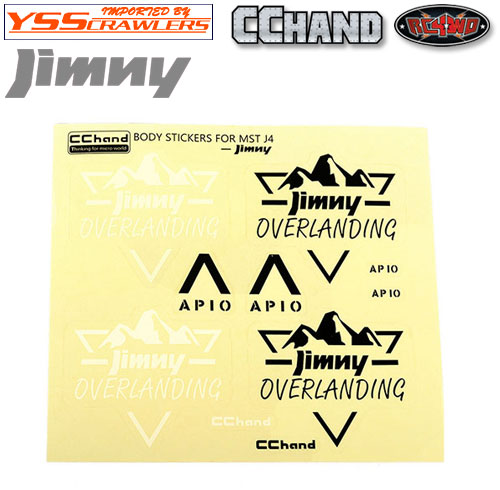RC4WD Overlanding Decal Sheet for MST 4WD Off-Road Car Kit W/ J4 Jimny Body