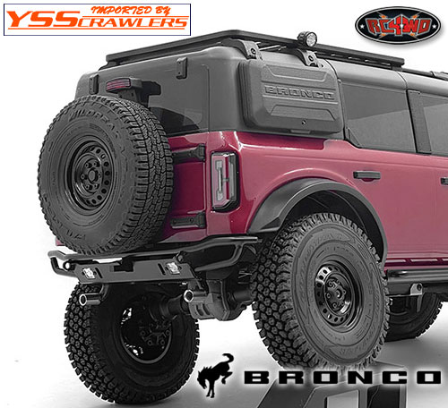 RC4WD Metal Tube Rear Bumper w/ Fog Lights and Hitch Bar for Traxxas TRX-4 2021 Bronco