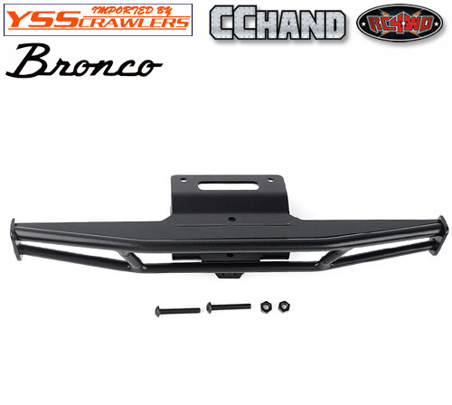 RC4WD Rough Stuff Metal Rear Tube Bumper for Axial SCX10 III Early Ford Bronco (Black)