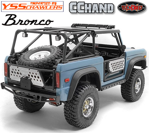 RC4WD Rough Stuff Metal Rear Tube Bumper for Axial SCX10 III Early Ford Bronco (Black)