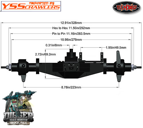 RC4WD Digger Scale Monster Truck Axle