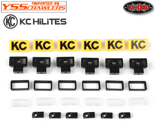 RC4WD KC HiLiTES Rectangle Lights with Covers