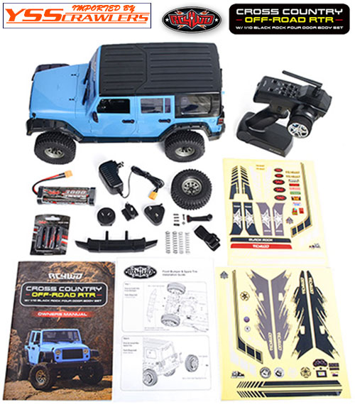 RC4WD Cross Country Off-Road RTR W/ 1/10 Black Rock Four Door Body Set