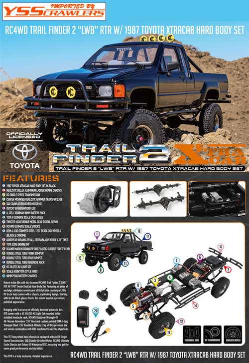 RC4WD 1 10 スケール トレイル ファインダー2 エクストラキャブRTR - 模型