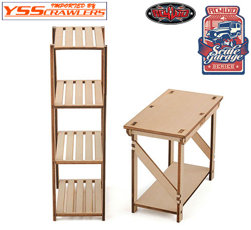 RC4WD 1/10 Wood Garage Shelves and Work Bench Set