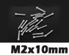 RC4WD ミニチュアスケール ヘックスボルト [M2x10mm][シルバー][20本]