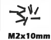 RC4WD ミニチュアスケール ヘックスボルト [M2x10mm][ブラック][20本]