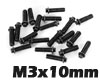RC4WD ミニチュアスケール ヘックスボルト [M3x10mm][ブラック][20本] - ウインドウを閉じる