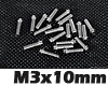 RC4WD Miniature Scale Hex Bolts [M3x10mm][Silver][20]
