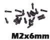 RC4WD ミニチュアスケール ヘックスボルト [M2x6mm][ブラック][20本]
