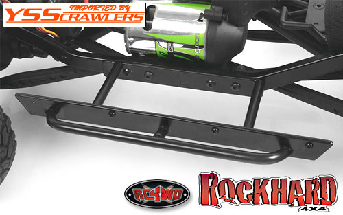 RC4WD Rock Hard 4x4 Rocker Sliders Powder Coated Black w/Side Tubing