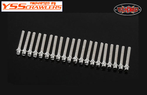 RC4WD Miniature Scale Hex Bolts [M2 x 12mm][Silver]