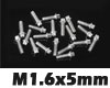 RC4WD Miniature Scale Hex Bolts (M1.6x5mm) (Silver)