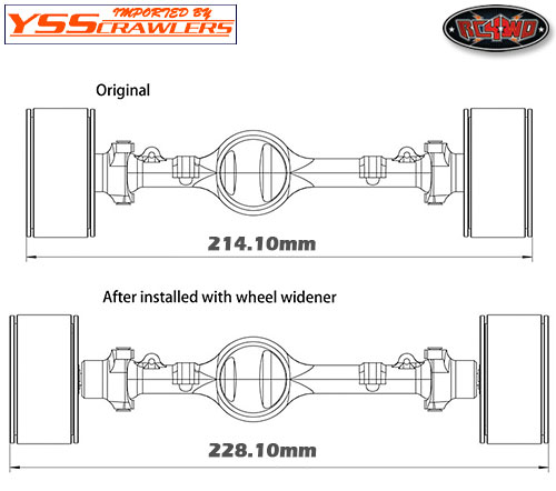 RC4WD 12mm Mini Hex Wheel Widener Set (+7mm)