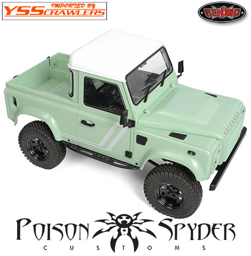 RC4WD Poison Spyder Ricochet Rockers for Gelande II 2015 Land rover Defender D90 (Grey) (Pick-up/SUV)