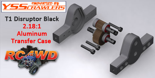 RC4WD T1 Disruptor Black 2.18:1 Aluminum Transfer Case