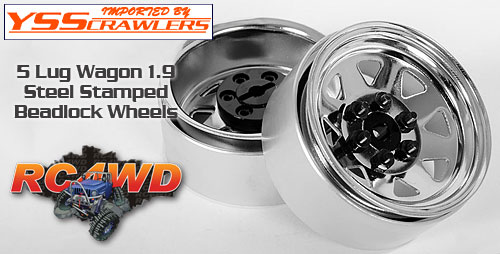 RC4WD 6 Lug Wagon 1.9 Steel Stamped Beadlock Wheels [Chrome]