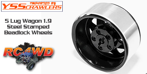RC4WD 5 Lug Wagon 1.9 Steel Stamped Beadlock Wheels [Black]