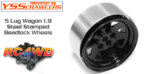 RC4WD 6 Lug Wagon 1.9 Steel Stamped Beadlock Wheels [Black]