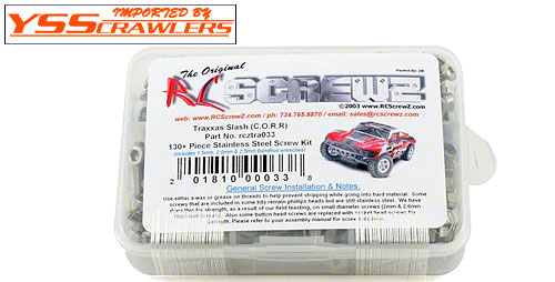 Traxxas Slash 1/10 2WD Stainless Steel Screw Kit