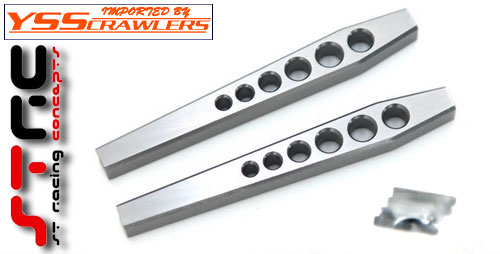 STRC CNC Machined Aluminum HD Lower Suspension Links for Axial Wraith [pair][Gun Metal]