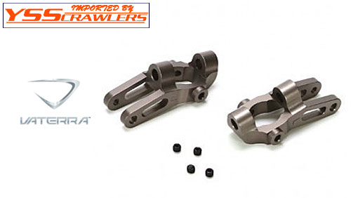 Vaterra Front 15-Degree Caster Block Set, Aluminum: Twin Hammers [VTR334003]