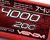 Venom 2セル[7.4V] 20C 4000mA LiPoバッテリー