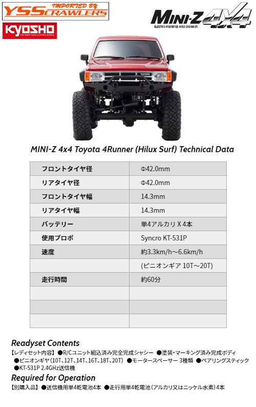 Kyosho Mini-Z 4X4 Toyota 4 Runner