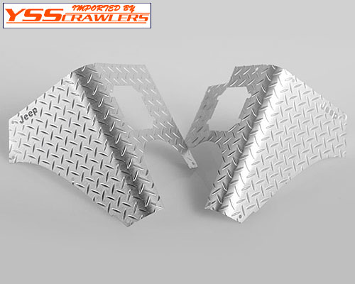CC Hand Rear Diamond Plates Corner Set for Tamiya JEEP [Silver][Aluminum]