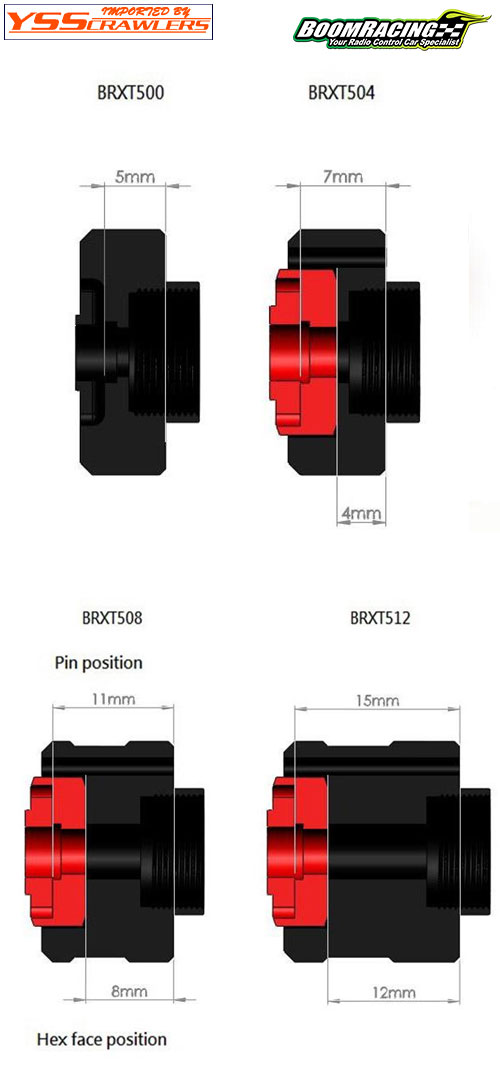 BR 5-Lug Alum Hub Adapters