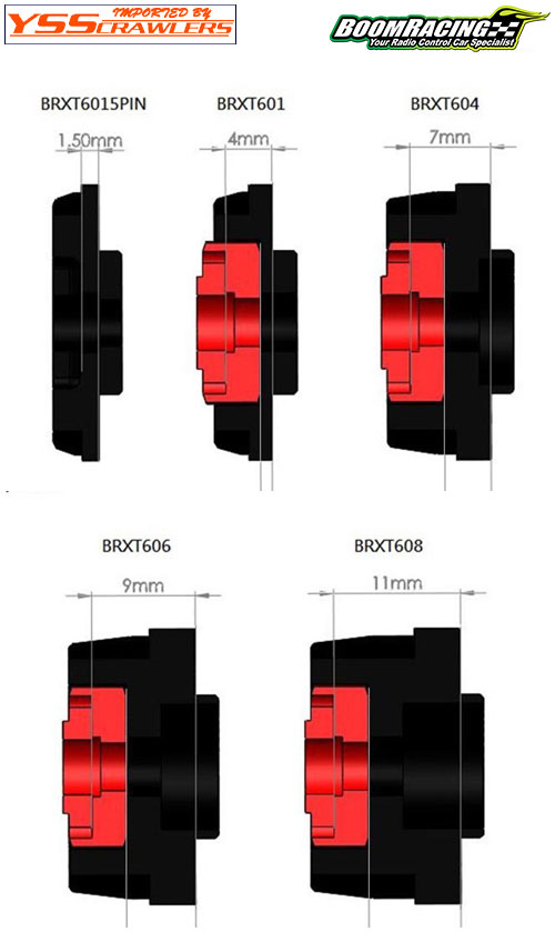 BR 6-Lug Alum Hub Adapters